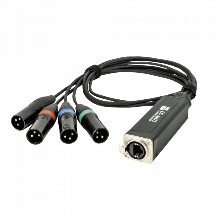 Cat Snake - Ethercon > 4x DMX [m] [Type I - Zwart] huren — Data bij DAE Productions