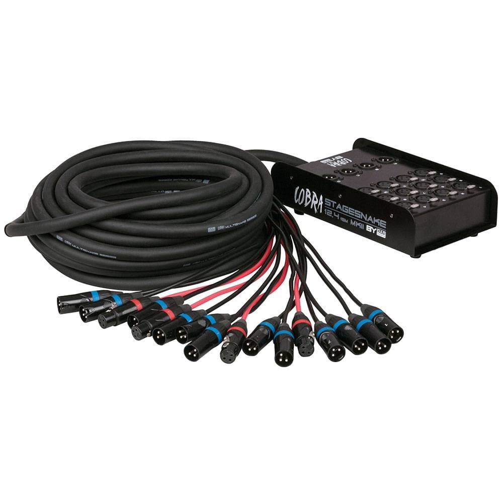 XLR Stage Snake 12/4 15m huren — Audio bij DAE Productions
