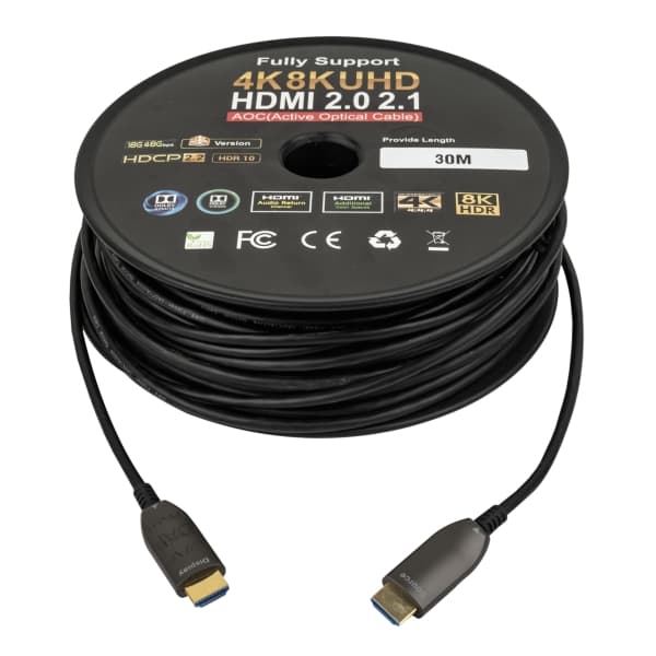 HDMI 2.1 AOC 8K Glasvezelkabel 30m huren — Video bij DAE Productions